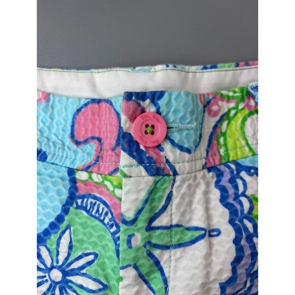 Lilly Pulitzer women's 8 multicolored the callahan shorts chino casual - Picture 4 of 8